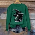 thumbnail image 5 of Frostluinai Women Halloween Sweatshirt Vintage Witch Graphic Pullover Crew Neck Long Sleeve Thin Fleece Fall Sweat Shirts Holiday Outfits, 5 of 6