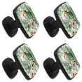 thumbnail image 2 of 4 Pcs Square Cabinet Handle Cupboard Knob Drawer Pulls Handle Jungle Palm Hummingbird Drawer Knobs with Screws Furniture Decoration, 2 of 7