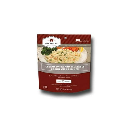 WISE COMPANY Camp Food, Creamy Pasta & Vegetable With Chicken, 2-Serving