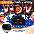 thumbnail image 4 of Costway Dual Shot Basketball Arcade Game with 8 Game Modes Electronic Scoring Blue, 4 of 10