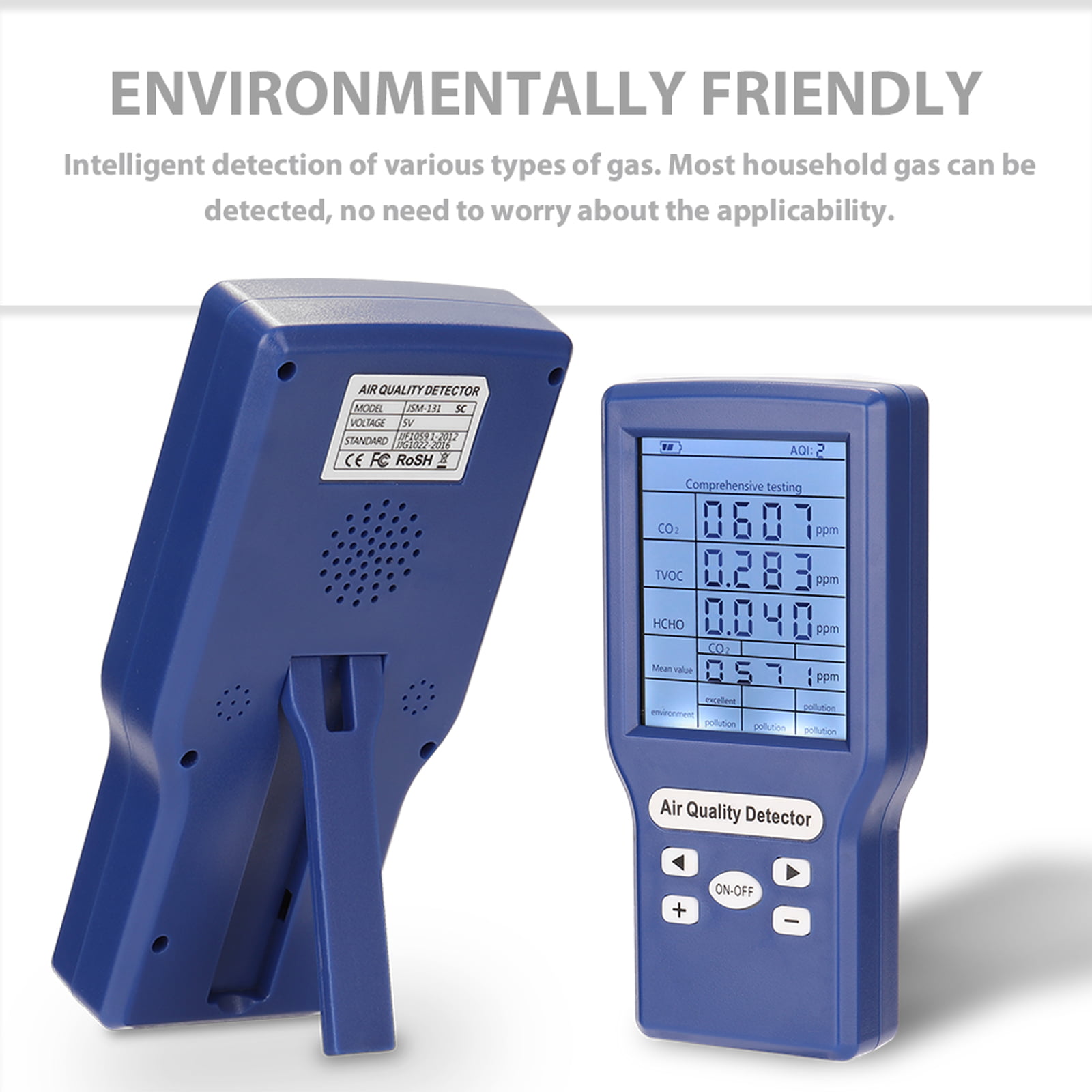 Festnight Multifunctional CO2 ppm Meters Mini Carbon Dioxide Detector Gas Analyzer Protable Air Quality Tester