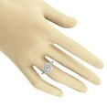 thumbnail image 3 of Luxurman Ladies Unique Cushion Cut Halo Engagement Platinum Diamond Ring (Size 6), 3 of 3