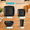 Black, variant on 32-Piece Clear Square Plastic Wheat Straw Dinnerware Set For 8