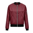 thumbnail image 5 of Perfectbot Women's Classic Bomber Jacket, Zip Up Lightweight Windbreaker with Ribbed Collar Cuffs Hem, 5 of 7