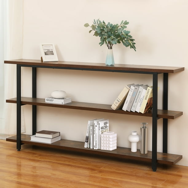 Evajoy Console Table, 71” Industrial Entryway Table with 3Tier Storage