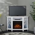 thumbnail image 2 of Real Flame Lynette 56" Corner Electric Fireplace TV Stand in White, 2 of 9