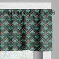 thumbnail image 3 of Ambesonne Dark Teal Valance Pack of 2, Floral Pattern Tulips, 54"X12", Emerald and Dark Teal, 3 of 5