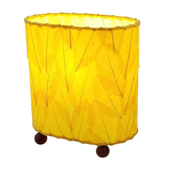 Eangee Home Design Mini Guyabano Table Lamp, Shade Made Of Guyabano Leaves, 9x5x9 Inches