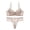 Beige, variant on Women Lace Lingerie Set Underwire Bra With Matching Thong Panties Adjustable Shoulder Straps Soft Mesh Daily Wear Romantic Date Night Elegant Solid Color