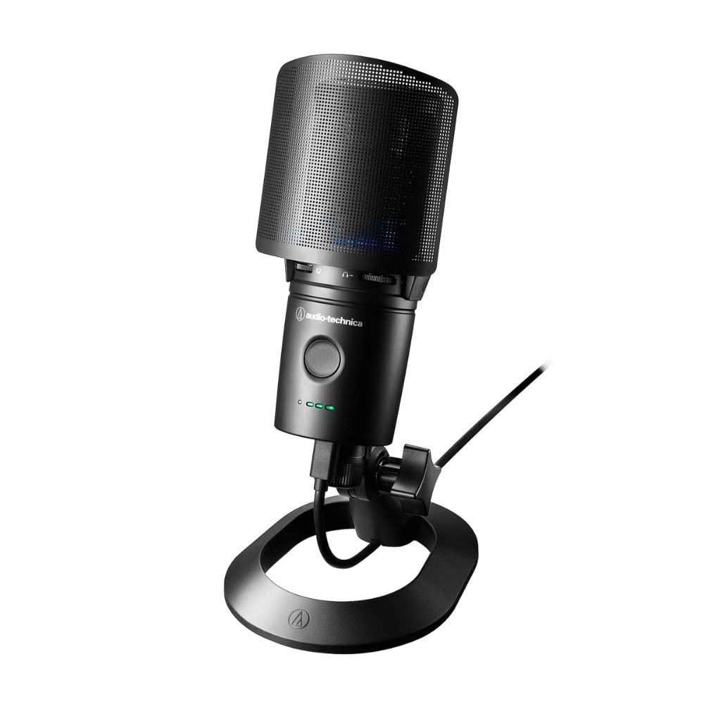 Audio-Technica Cardioid Condenser USB Microphone (AT2020USXP) Bundle with Polsen HPC-A30-MK2 Monitor Headphones & Pop Filter