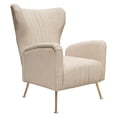 thumbnail image 2 of Ava Chair in Sand Linen Fabric with Gold Leg by Diamond Sofa, 2 of 6