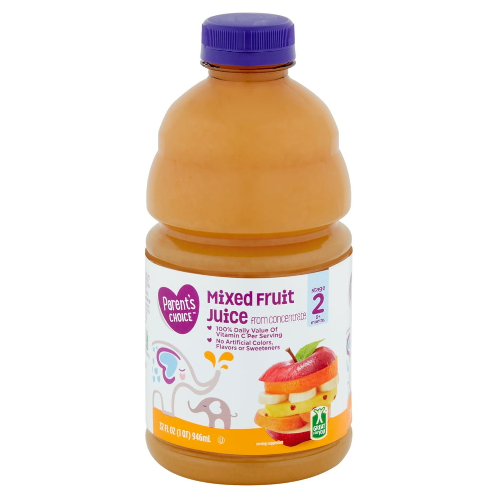 Parent's Choice 100 Mixed Fruit Juice, Stage 2, 32 fl oz