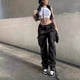 thumbnail image 2 of Pantalones casuales de estilo hip-hop callejero para mujeres de Europa y Estados Unidos, de cintura baja, con múltiples bolsillos y múltiples bolsillos, largos, 2 of 5