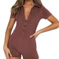 thumbnail image 1 of Fankiway Combinaison Décontractée Sans Manches à Col Rond avec Boutons pour Femmes Grande Taille Liquidation Pantalons pour Femmes Liquidation, 1 of 7