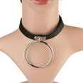 thumbnail image 2 of PU Leather Choker Necklace Belt Choker for Men Women's Jewelry, 2 of 6