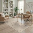 thumbnail image 2 of ODIKA 4'x6' Beige Natural Scattered Motif Washable Area Rug Contemporary Abstract Minimalist Modern Stain Resistant, Low Pile, Easy Care for Dorm Room, Small Living, 2 of 7