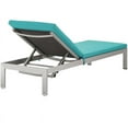 thumbnail image 7 of Modway Shore Aluminum Patio Chaise Lounge in Silver and Turquoise (Set of 4), 7 of 7