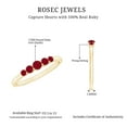 thumbnail image 5 of Rosec Jewels 1/4 CT Elegant Ruby Five Stone Promise Ring in Graduated Style, 18K Yellow Gold, US 12.00, 5 of 8