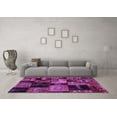 thumbnail image 3 of Ahgly Company Indoor Round Patchwork Purple Transitional Area Rugs, 7' Round, 3 of 4