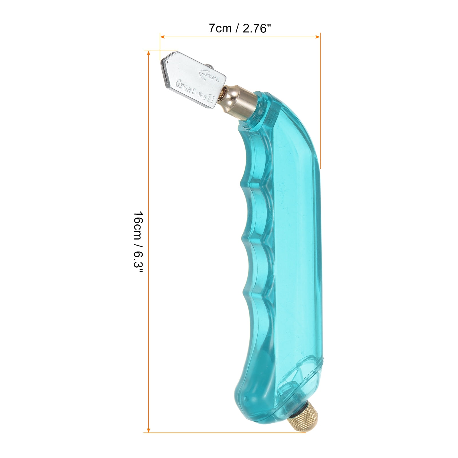 3Pcs Glass Cutter Pistol Grip 6mm-12mm Oil Feed Stained Glass Cutters Tool with Oil Reservoir for Mirrors Blue