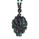 thumbnail image 2 of Colgante de zorro Toma real Collar de piedra Jinyao Obsidiana de ojo de arco iris natural Colgante de zorro de nueve colas, 2 of 5