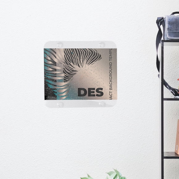 WASHWEPE 2Ud Folletos Acrílico Transparente Con Ventosas Para Exhibición En Pared