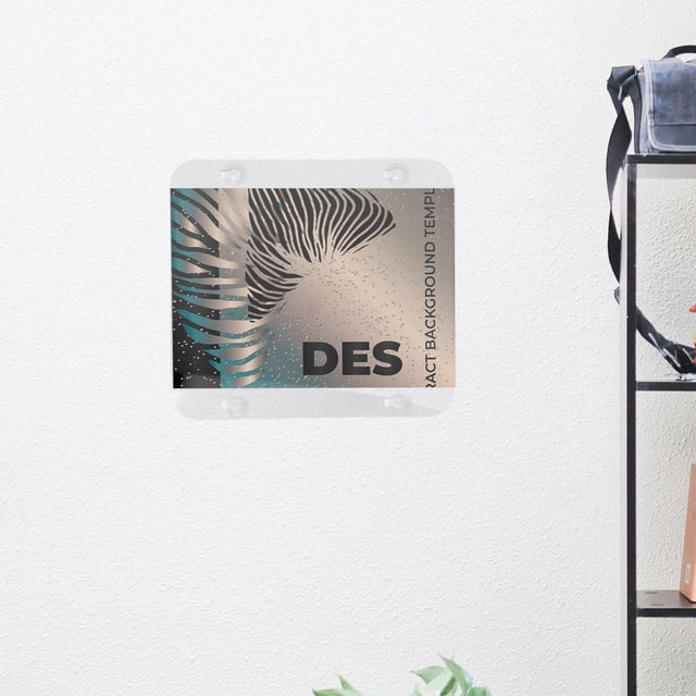 WASHWEPE 2Ud Folletos Acrílico Transparente Con Ventosas Para Exhibición En Pared