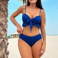 thumbnail image 4 of DHFJKG 3 Piece Swimsuits For Women Bikini Set With Cover Up Skirt Swimwear Beach Outfit With Adjustable Straps Soft Beachwear, 4 of 8