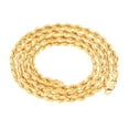 thumbnail image 5 of Nuragold 18k Real Yellow Gold 4mm Rope Chain Diamond Cut Necklace (16"-28") Italian Jewelry for Men & Women, 5 of 12