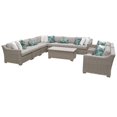 thumbnail image 1 of Coast 10 Piece Outdoor Wicker Patio Furniture Set in Beige, 1 of 2