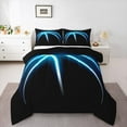 thumbnail image 3 of Homewish Neon Gradient Basketball Queen Comforter Set, Black Blue Bedding Sets, Modern Ball Sports Reversible Bedding Comforter Set, Breathable Home Decor, 3-Piece, 3 of 8