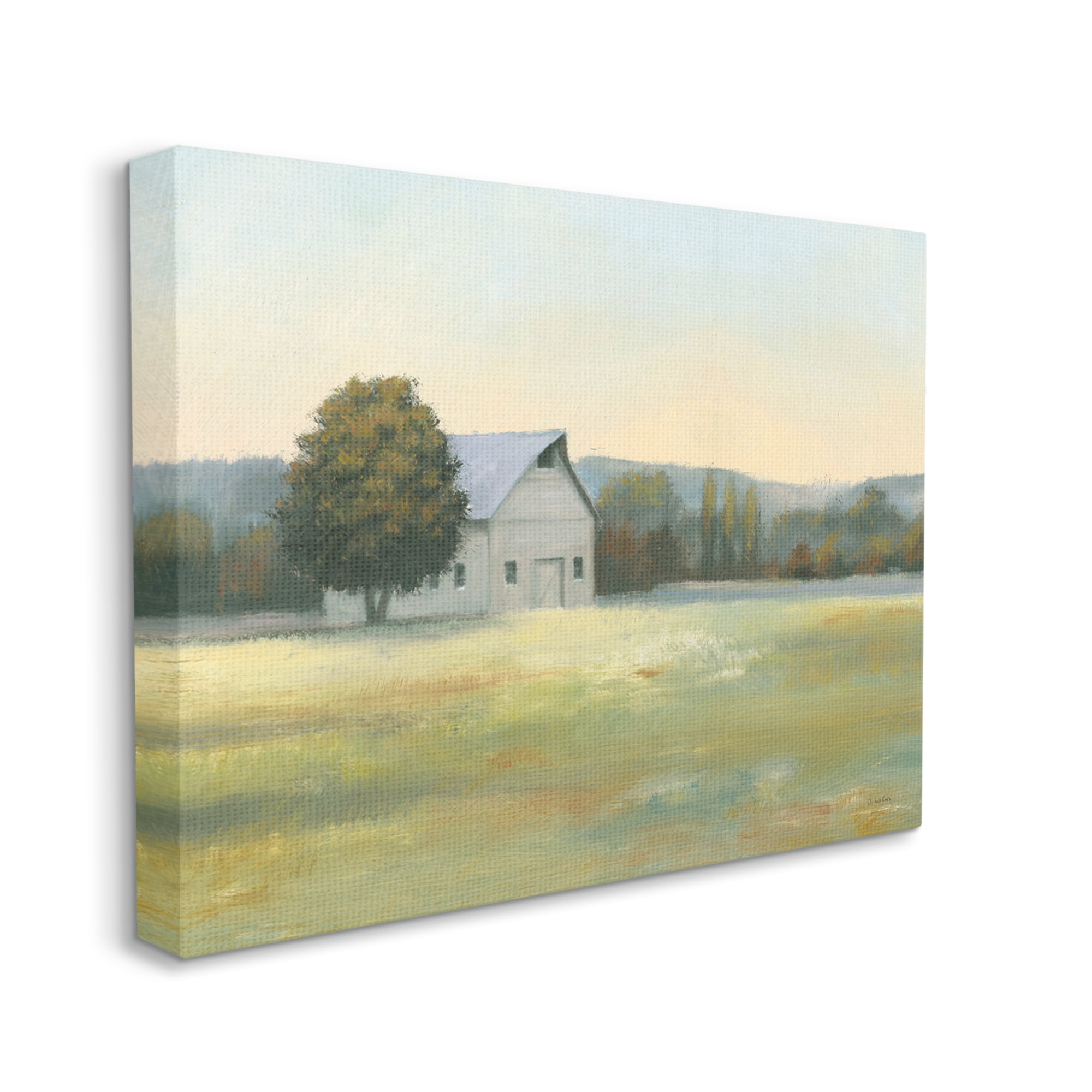 Stupell Industries Rural Countryside Cottage Nature Painting Gallery Wrapped Canvas Print Wall Art, 20 x 16
