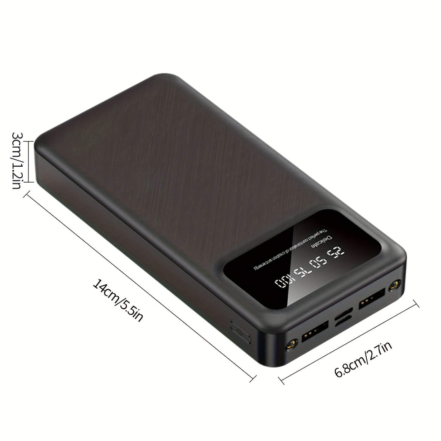 General 10000/20000mAh High-capacity Portable Power Bank, 5V2.1A Portable USB Charger, Compatible with Android/iPhone Devices(2*USB Output, Type-c, Micro), with LED And Digital Display