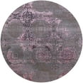 thumbnail image 1 of Ahgly Company Indoor Round Mid-Century Modern Purple Oriental Area Rugs, 3' Round, 1 of 6