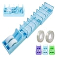 thumbnail image 1 of Tape Dispenser for Wrapping, Portable Ribbon Cutter Machine, Foldable Double Roll Tapes Dispensers, 1 of 8