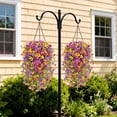 thumbnail image 3 of Artificial Hanging Flowers for Outdoor Planter UV Resistant Faux Spring Pansy Vine Plants Fake Hanging Floral Decor for Porch Patio Garden Window Box 75×20 cm Set of 1 Pack, 3 of 8