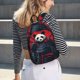 thumbnail image 5 of Disketp Red Black Eastern Panda Warrior print Canvas Backpack Lightweight Travel Daypack Student Rucksack Laptop Backpack-, 5 of 5