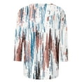 thumbnail image 4 of ZQUUVOU Women's T-Shirt 3/4 Short Sleeve Loose Elastic Printing Blouse M-White (XL), 4 of 6