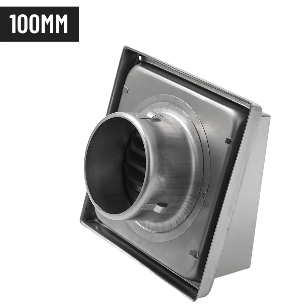 4'' 100Mm Wall Air Vent Outlet Stainless Steel Metal Cover Exhaust Grille External Extractor Wall Vent