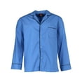 thumbnail image 2 of Size 3XL Mens Big & Tall Broadcloth Long Sleeve Pajama Set, Medium Blue, 2 of 4