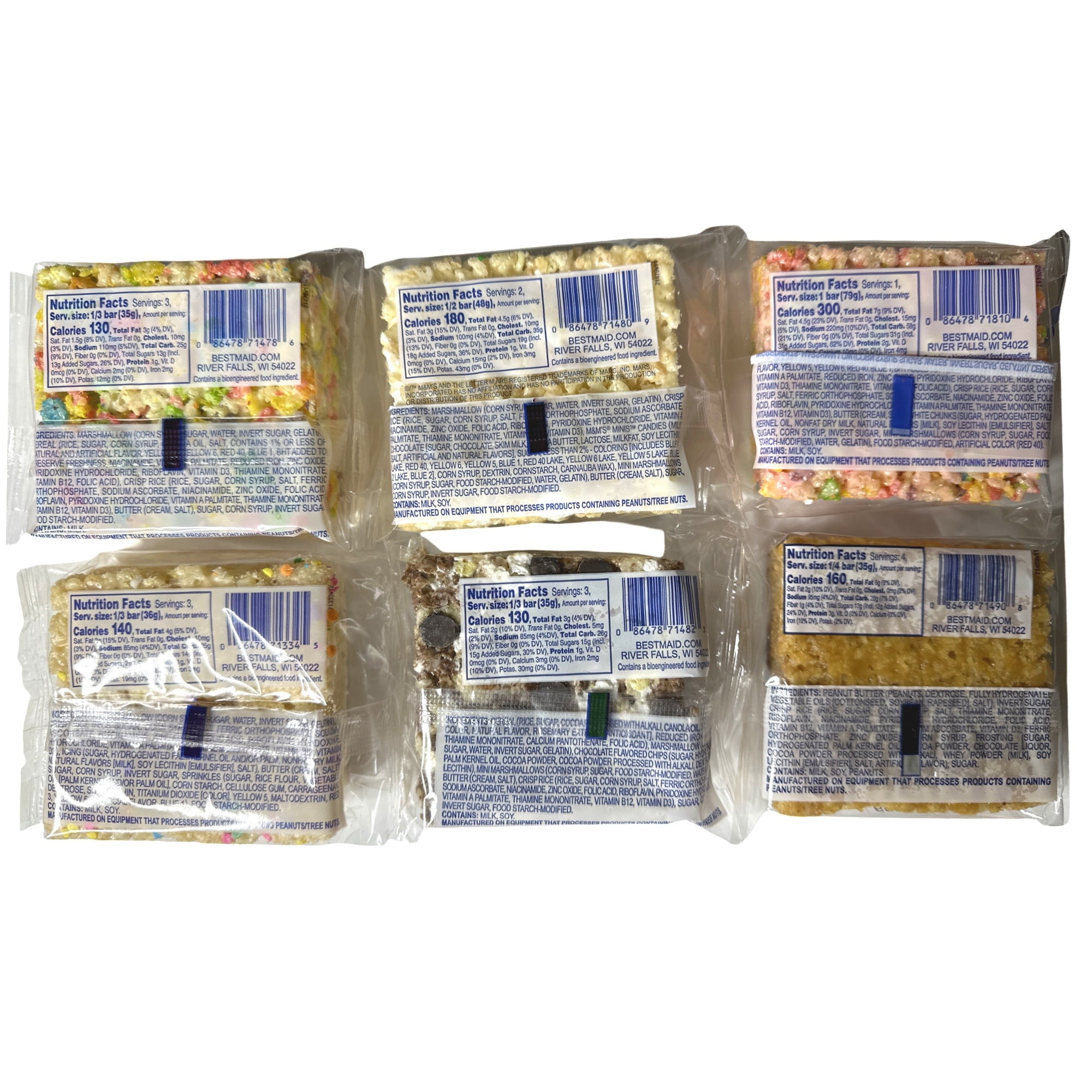 Marshmallow Crispy Treat Bars, 6 Flavor Variety Pack