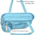 thumbnail image 4 of DALIX 20" Solid Color Cotton Canvas Shopping Tote Bag in Light Blue, 4 of 7