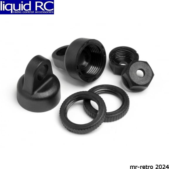 HPI 100317 Shock Cap & Preload Collar Set Firestorm