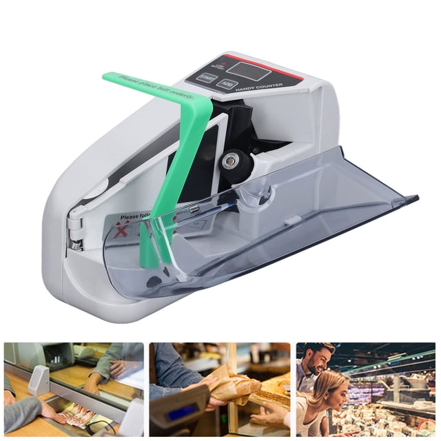 Currency Counter, Accurate US Plug 100-240V 600 Notes Per Minute Bill Cash Counter Mini Efficient Portable For Supermarkets