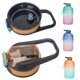 thumbnail image 4 of Wosthever Botella de agua motivacional de 3,78 L con marcador de tiempo, jarra de plástico reutilizable, contenedor de almacenamiento de Ropa Deportiva, Zapatos Verde Púrpura, 4 of 6