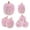 Light pink, variant on QLUEWX 7PCS Black Pumpkins Halloween Decorations, Artificial Foam Glitter Pumpkins Halloween Party Decorations, Fall Party Supplies Home Decor, Halloween Decor for Home Table Window Display