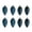 Navy, variant on Generic Pack of 8-90mm Pine Cone Baubles – Shiny and Glitter Decorated – Christmas Ornaments