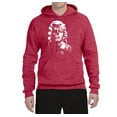 thumbnail image 2 of Manilyn Monroe Skull Face and Body Tattoo | Mens Pop Culture Hooded Sweatshirt Graphic Hoodie, Vintage Heather Red, Small, 2 of 4