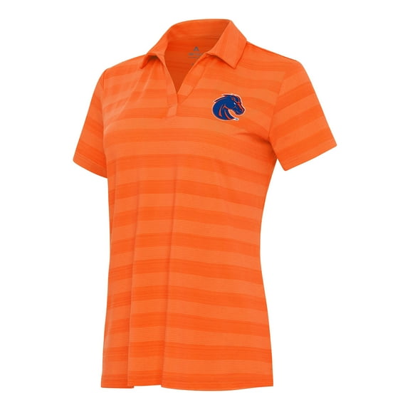 Women's Antigua Orange Boise State Broncos Tunnel Polo