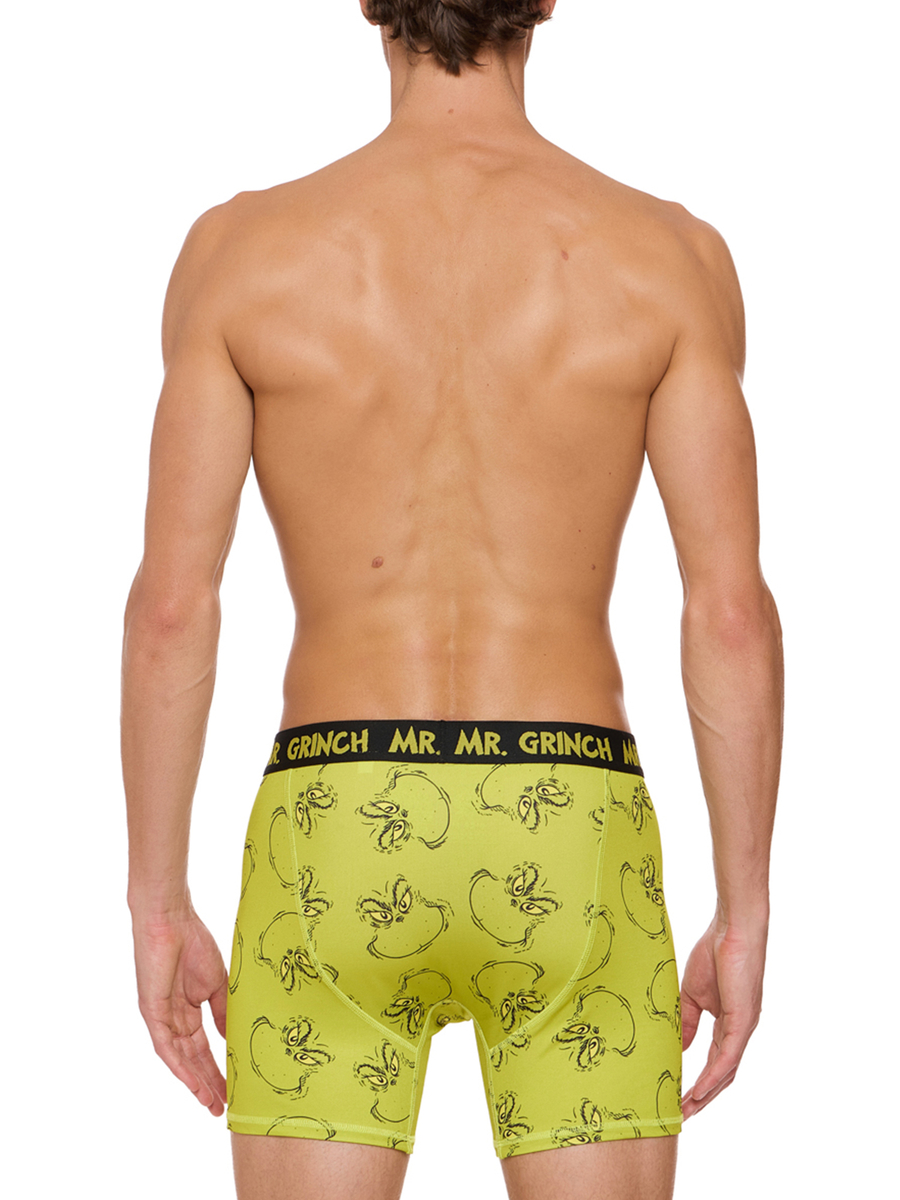 Dr Suess Grinch Plaid Men's Athletic Boxer Brief, 2-Pack, Sizes S-XL